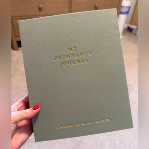 Linen bound pregnancy journal